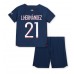 Günstige Paris Saint-Germain Lucas Hernandez #21 Babykleidung Heim Fussballtrikot Kinder 2023-24 Kurzarm (+ kurze hosen)